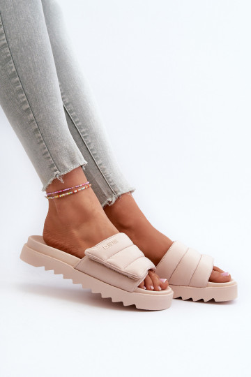 Slippers met plateau Big Star NN274773 beige 2