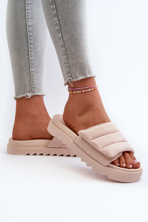 Chaussons à plateforme Big Star NN274773 beige
