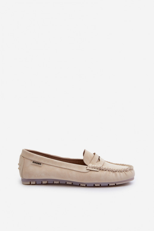 mocassins pour femmes en éco-cuir de couleur ivoire Celoria