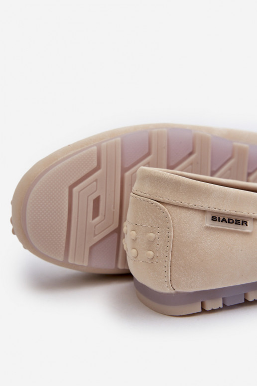 damesmocassins gemaakt van eco-leer in ivoorkleur Celoria