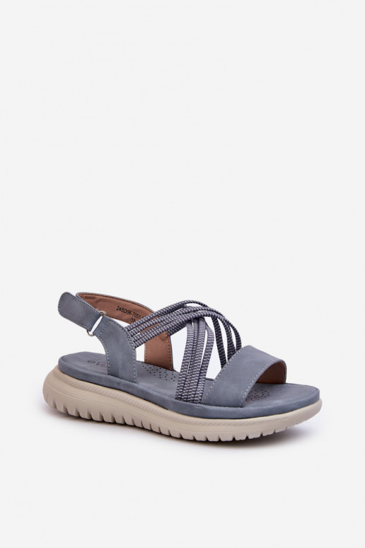 Bequeme Sandalen mit Klebeverschlüssen in der Farbe Blau von Ceclea