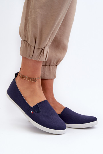 Sneakers Freizeitschuhe Slip-On dunkelblaue Farbe Adrancia