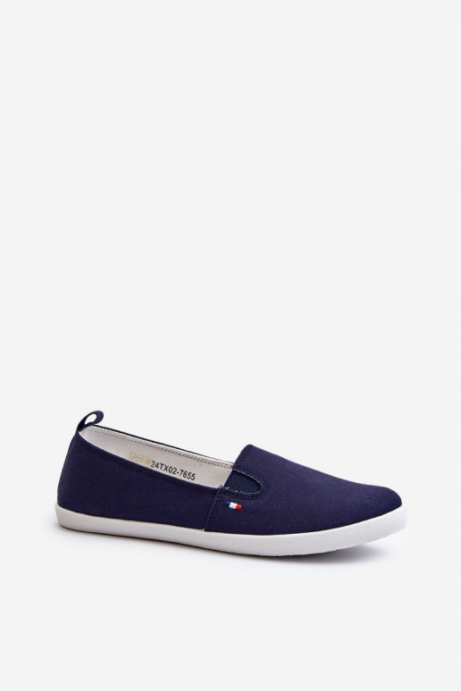 Baskets chaussures casual Slip-On couleur bleu foncé Adrancia Baskets chaussures casual Slip-On couleur bleu foncé Adrancia