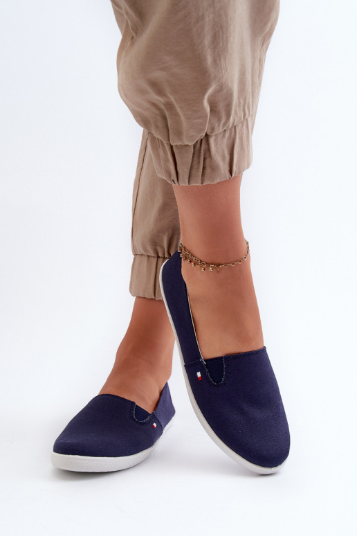 Sneakers vrijetijdsschoenen Slip-On donkerblauwe kleur Adrancia