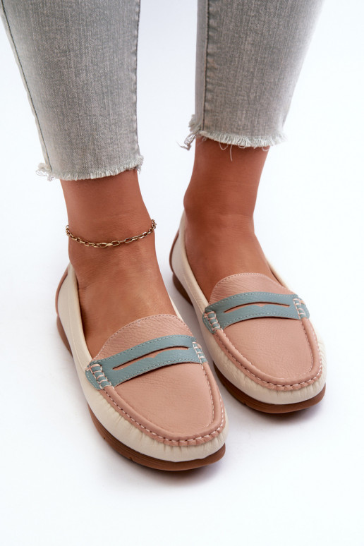 Damenmokassins aus rosafarbenem Öko-Leder Wikitara Damenmokassins aus rosafarbenem Öko-Leder Wikitara