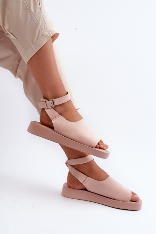 Sandales confortables pour femmes avec plateforme en rose Rubie Sandales confortables pour femmes avec plateforme en rose Rubie