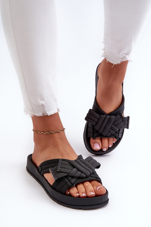 Damespantoffels LL285096 zwart