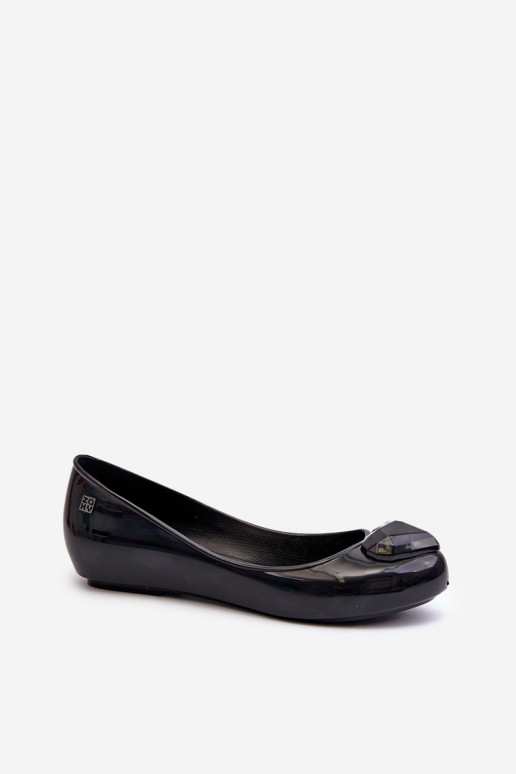 Ballerines avec coeurs NN285011 noir