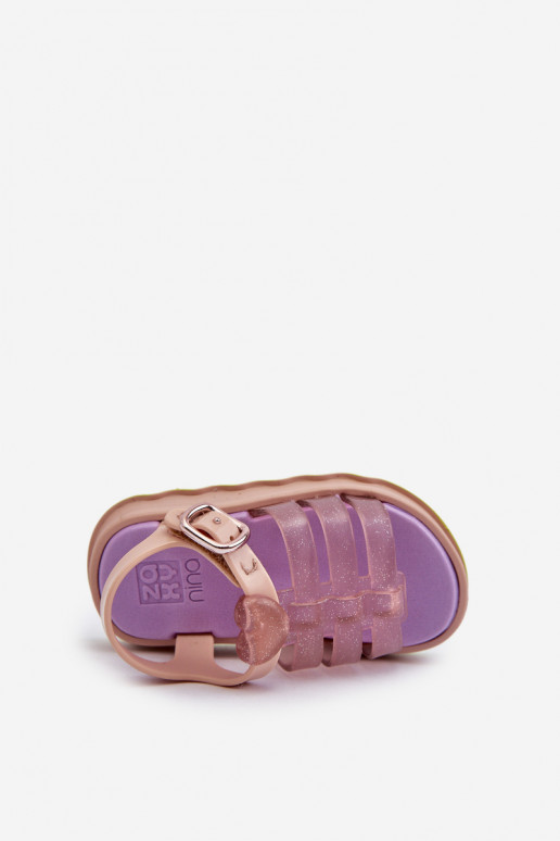 Kindersandalen mit Klebeverschlüssen NN385020 Lila Farbe Kindersandalen mit Klebeverschlüssen NN385020 Lila Farbe