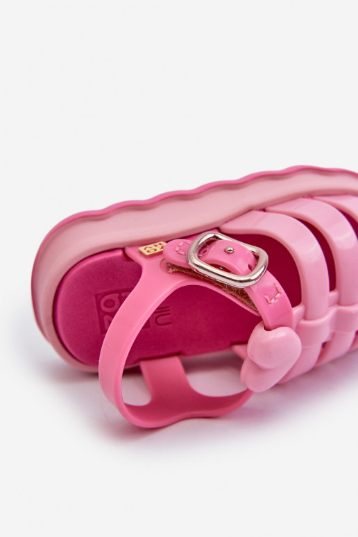 Kindersandalen met zelfklevende sluitingen NN385018 roze kleur