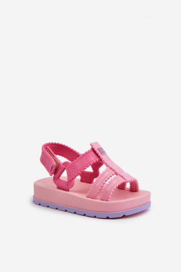 Kindersandalen met zelfklevende sluiting LL385027 roze 2