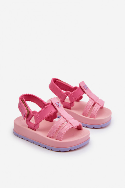 Kindersandalen met zelfklevende sluiting LL385027 roze