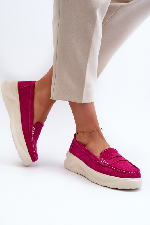 en daim Mocassins rose Filidia