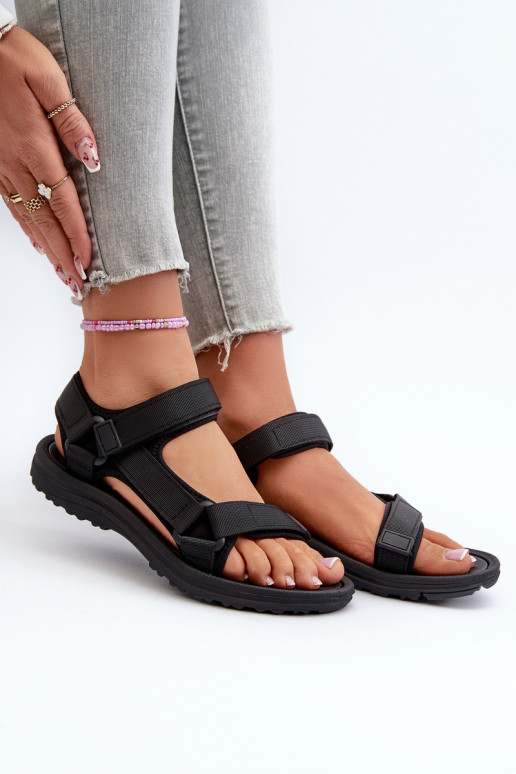 Sandales pour femmes de style sportif de couleur noire Lumeria