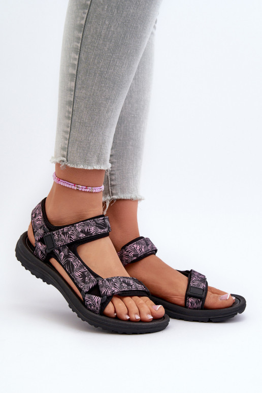 Sportliche Damensandalen in Schwarz und Rosa von Lumeria Sportliche Damensandalen in Schwarz und Rosa von Lumeria