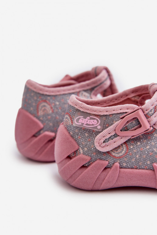 Comfortabele pantoffels KinderBEFADO 110N490 grijsroze kleur Comfortabele pantoffels KinderBEFADO 110N490 grijsroze kleur