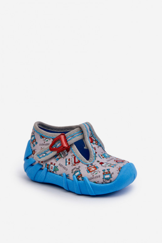 Comfortabele pantoffels KinderBEFADO 110N483 blauwgrijs Comfortabele pantoffels KinderBEFADO 110N483 blauwgrijs