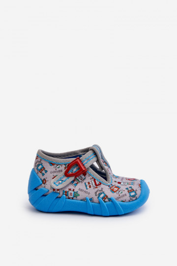 Comfortabele pantoffels KinderBEFADO 110N483 blauwgrijs 2