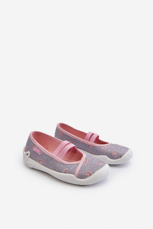 Slippers Ballerina's We Wzorki Befado 116X328 grijsroze kleur Slippers Ballerina's We Wzorki Befado 116X328 grijsroze kleur