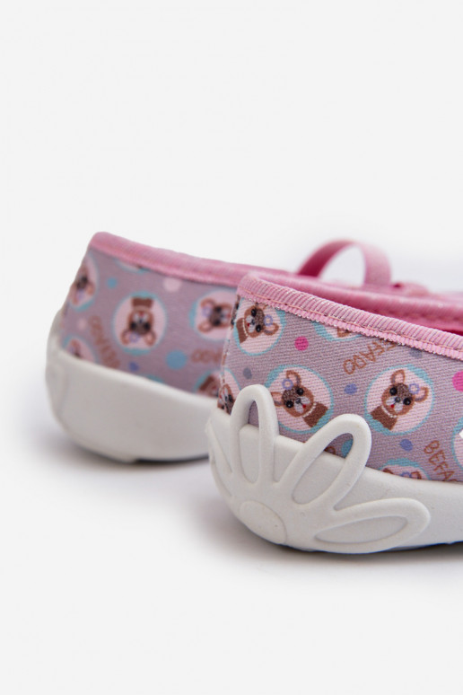 Slippers Ballerina's Puppies Befado 116Y325 roze kleur