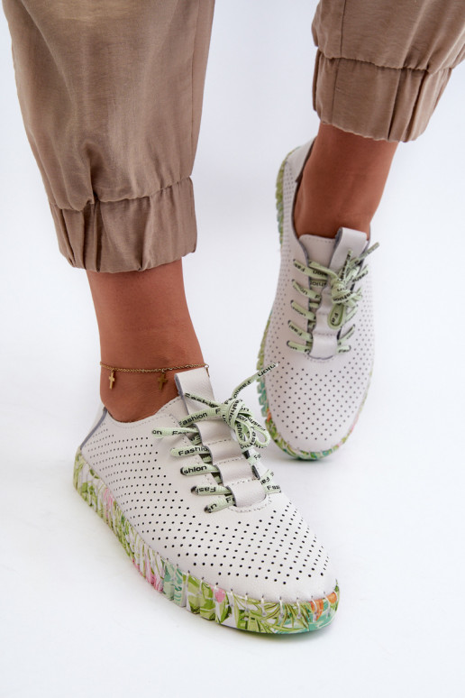 Sznurowe schoenen in witte Farnalea