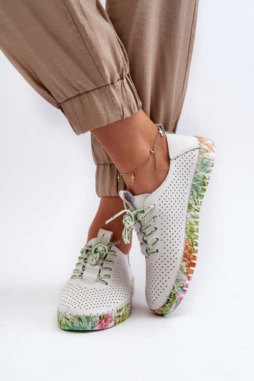 Sznurowe schoenen in witte Farnalea