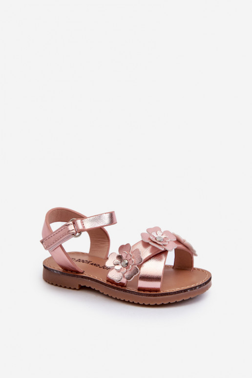 Sandalen Kinder Ozdobione mit Blumenmotiven mit Klebeverschlüssen rosa Fagossa Sandalen Kinder Ozdobione mit Blumenmotiven mit Klebeverschlüssen rosa Fagossa
