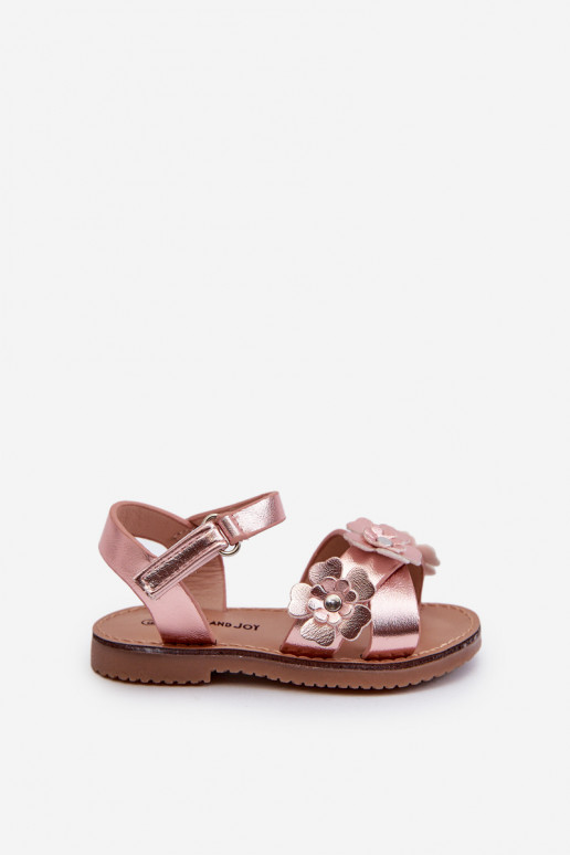 Sandalen Kinder Ozdobione mit Blumenmotiven mit Klebeverschlüssen rosa Fagossa Sandalen Kinder Ozdobione mit Blumenmotiven mit Klebeverschlüssen rosa Fagossa