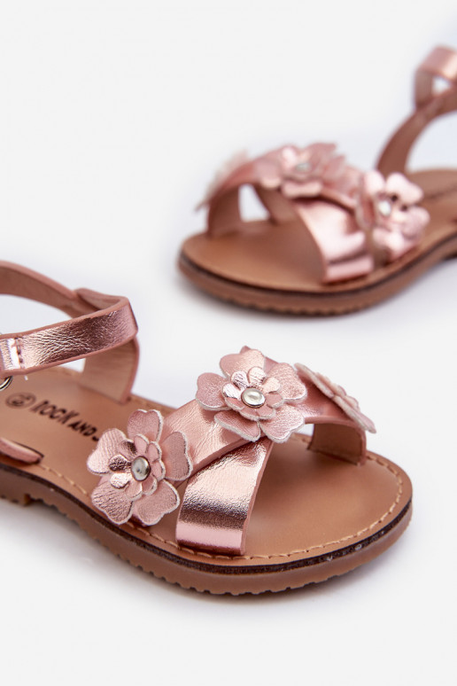 sandales Enfant Ozdobione à motifs floraux avec attaches adhésives rose Fagossa sandales Enfant Ozdobione à motifs floraux avec attaches adhésives rose Fagossa