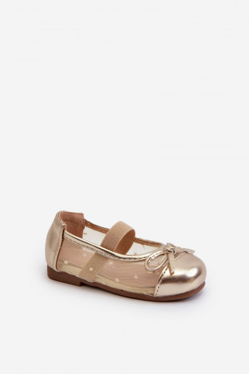 Ballerines pour enfants avec rubans de couleur dorée Jellema 2