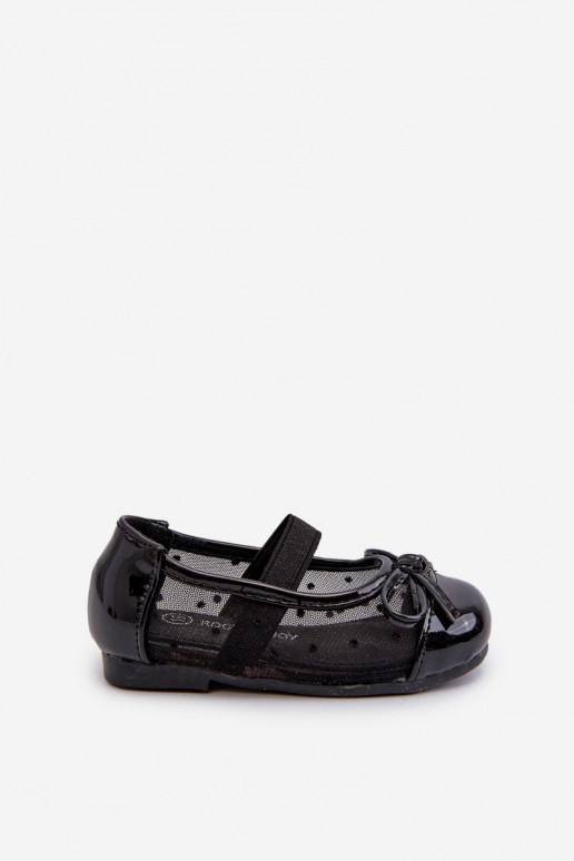 Ballerines pour enfants avec rubans couleur noire Jellema