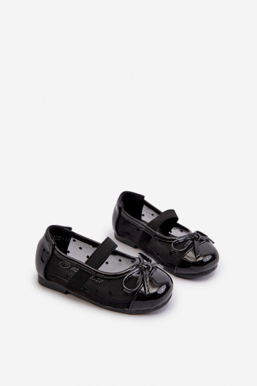 Ballerines pour enfants avec rubans couleur noire Jellema