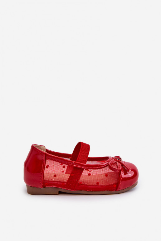 Ballerines pour enfants avec rubans couleur rouge Jellema