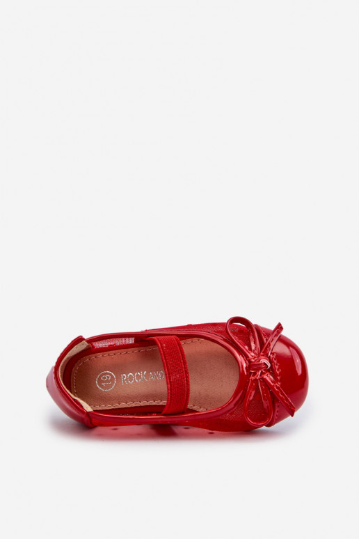 Ballerinas für Kinder mit Bändern in roter Farbe Jellema
