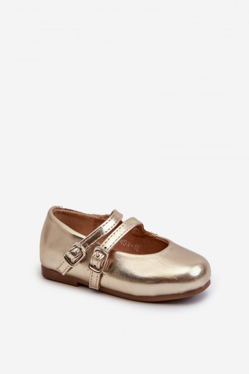 ballerines Enfant à bretelles, doré Margenis 2
