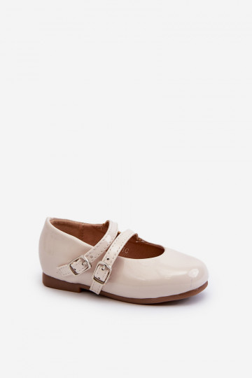 avec ballerines effet laqué Enfant à bretelles beige Margenis 2
