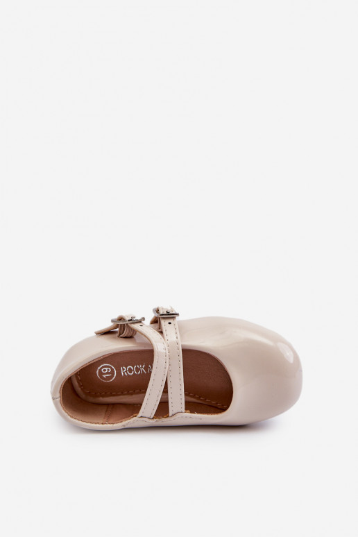 avec ballerines effet laqué Enfant à bretelles beige Margenis