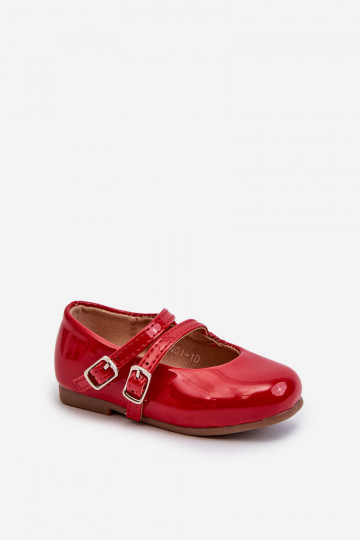 met lakeffect ballerina's Kinderen met bandjes rode kleur Margenis 2