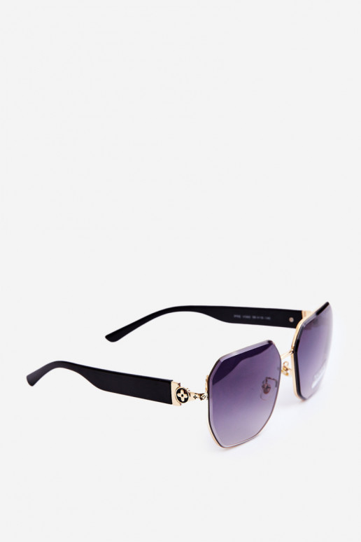 Lunettes de soleil Femme UV400 Noir et doré