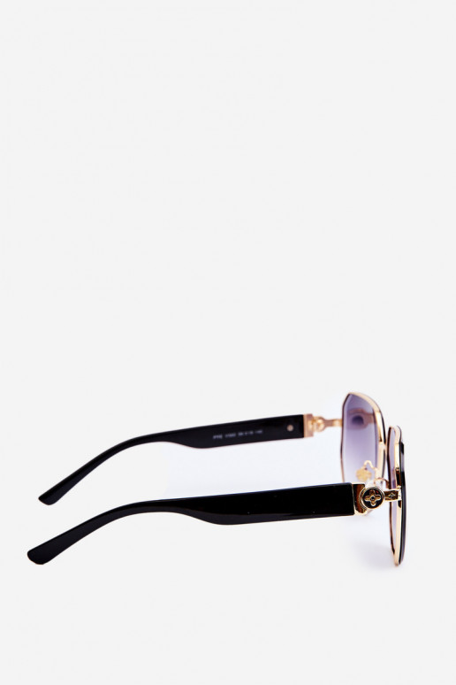 Lunettes de soleil Femme UV400 Noir et doré