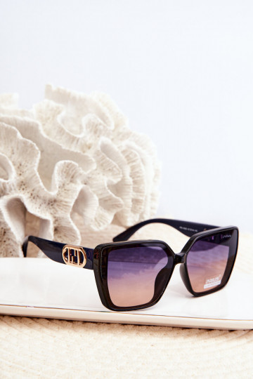 Zonnebril Dames Met fancy Detalem UV400 donkerblauw