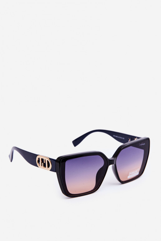 Lunettes de soleil Femme Avec fantaisie Detalem UV400 bleu foncé