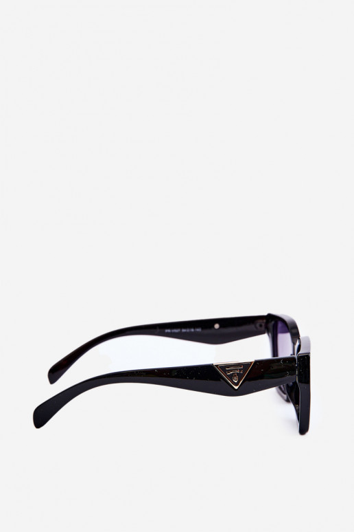 Lunettes de soleil modèle Ze pour femme, modèle classique, couleur or, détails UV400, couleur noire