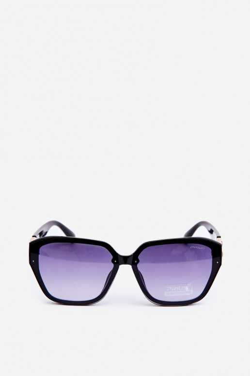 Lunettes de soleil femme Ze couleur or Detalem UV400 couleur noir