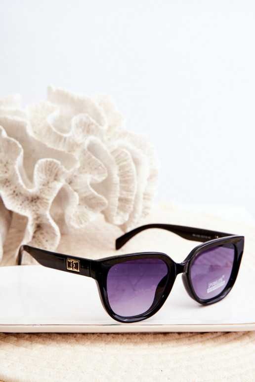 Lunettes de soleil Femme Ze couleur or Détails UV400 couleur noir Lunettes de soleil Femme Ze couleur or Détails UV400 couleur noir