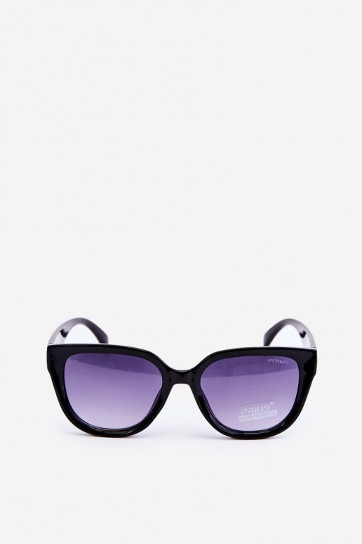 Lunettes de soleil Femme Ze couleur or Détails UV400 couleur noir