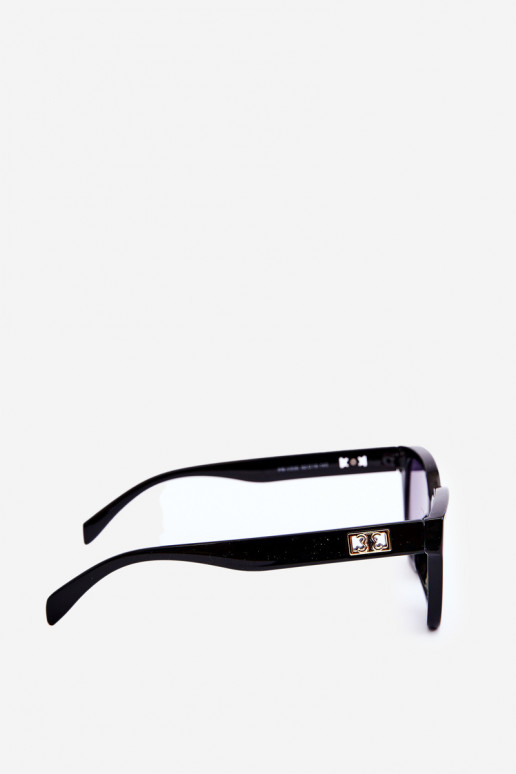 Lunettes de soleil Femme Ze couleur or Détails UV400 couleur noir