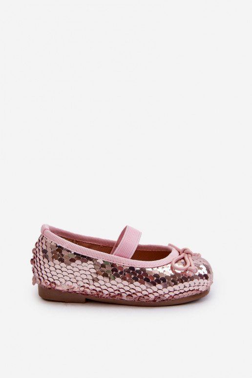 Ballerines pour enfants Ozdobione Pekinami couleur rose Weries