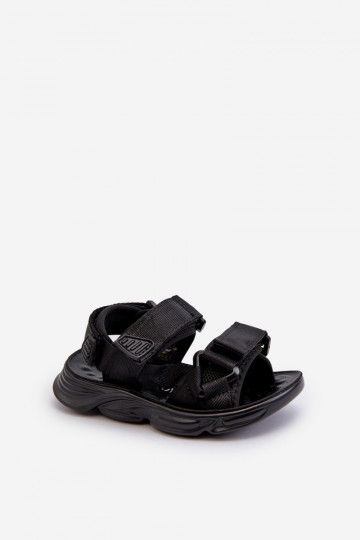 Kindersandalen met zelfklevende sluitingen in de kleur zwart Orretta 2