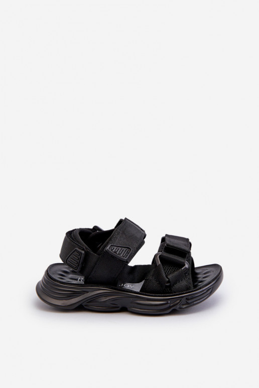 Sandales enfant à attaches adhésives couleur noir Orretta Sandales enfant à attaches adhésives couleur noir Orretta